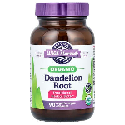 Oregon's Wild Harvest, Organic Dandelion Root, 1,200 mg, 90 Organic Vegan Capsules (400 mg per Capsule)