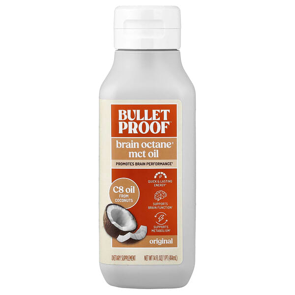 bulletproof brain octane c8 mct oil, BulletProof Brain Octane MCT Oil, Original, 14 fl oz (414 ml)