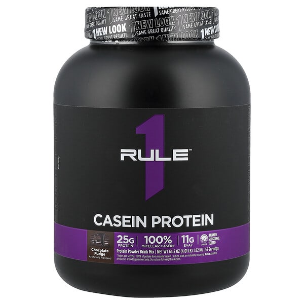 Rule One Proteins, Casein Protein, Chocolate Fudge, 4.01 lb (1.82 kg)