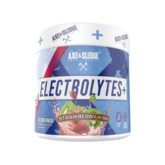 Axe & Sledge Supplements Electrolytes+, Hydration, Performance, and Recovery, Naturally Flavored & Sweetened, 30 Servings (Strawberry Kiwi)