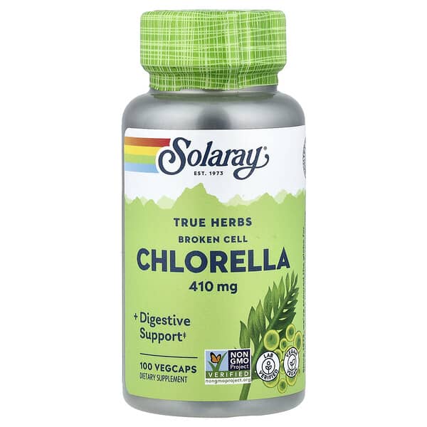 Solaray, True Herbs, Broken Cell Chlorella, 410 mg, 100 VegCaps