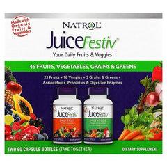 Natrol, JuiceFestiv, 2 Bottles, 60 Capsules Each