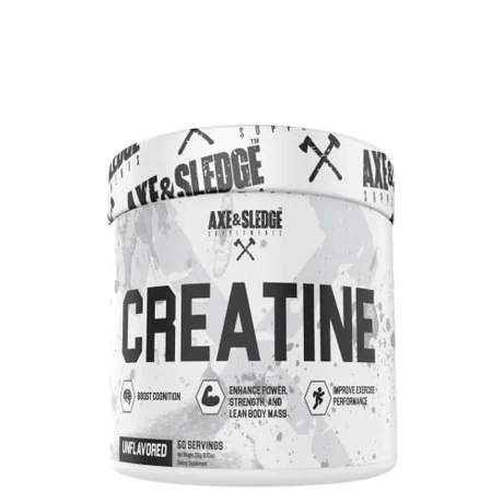 axe and sledge creatine, Supplements Basics Creatine, Enhances Strength, Increases Lean Body Mass, Boosts Performance, Unflavored, 50 Servings