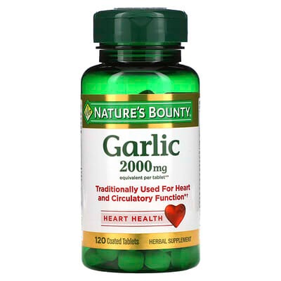 Nature's Bounty Garlic, 2,000 mg, 120 Coated Tablets
