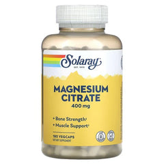 Solaray Magnesium Citrate, 133 mg, 180 VegCaps