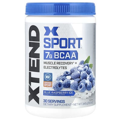 XTEND, Sport®, 7G BCAA, Blue Raspberry Ice, 12.2 oz (345 g)