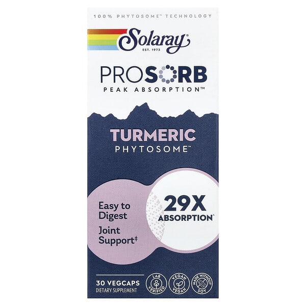 Solaray, Turmeric Phytosome™, 30 Vegcaps (500 mg per Capsule)
