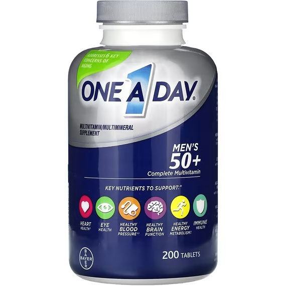 One-A-Day, Men's 50+, Complete Multivitamin, 200 tablets