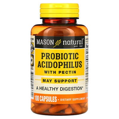 Mason Natural, Probiotic Acidophilus with Pectin, 100 Capsules