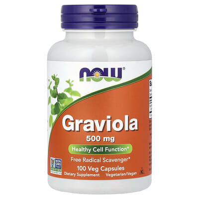 NOW Foods, Graviola, 100 Veg Capsules (500 mg per Capsule)