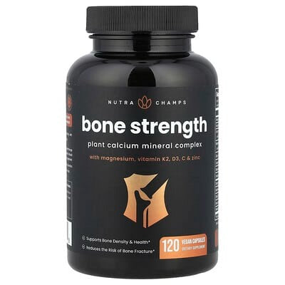 NutraChamps, Bone Strength, 120 Vegan Capsules