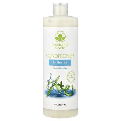 Mild By Nature, (Nature's Gate), Biotin & Bamboo Conditioner for Thin Hair, 16 fl oz (473 ml)