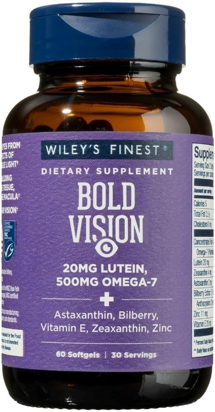 wiley's finest bold vision, Wileys Finest, Bold Vision, 60 Softgels, wiley's finest bold vision proactive