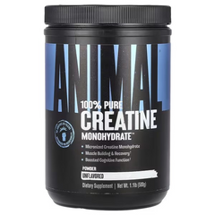 Creatin Powder, Animal, 100% Pure Creatine Monohydrate™ Powder, Unflavored, 1.1 lb (500 g)