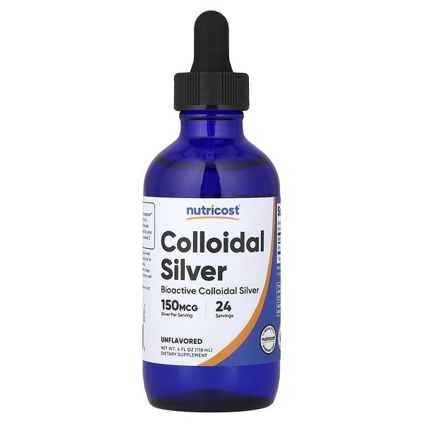 Nutricost, Colloidal Silver, Unflavored, 4 fl oz (118 ml)