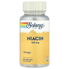 Solaray, Niacin, 100 mg, 100 VegCaps