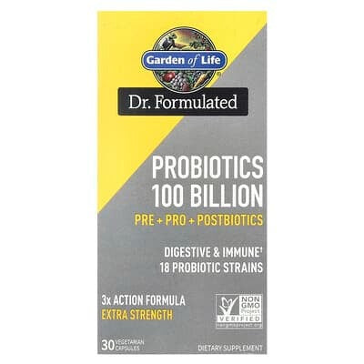 Garden of Life, Probiotics, 100 Billion, 30 Vegetarian Capsules