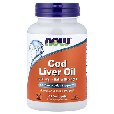 NOW Foods, Cod Liver Oil, 1,000 mg, 90 Softgels