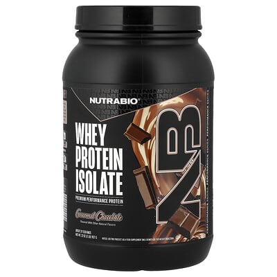NutraBio, Whey Protein Isolate, Gourmet Chocolate, 2 lb (907 g)