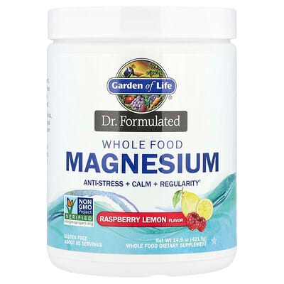 Garden of Life, Dr. Formulated, Whole Food Magnesium, Raspberry Lemon, 14.9 oz (421.5 g)