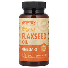 Deva, Vegan Flaxseed Oil, 90 Vegan Caps (500 mg per Cap)