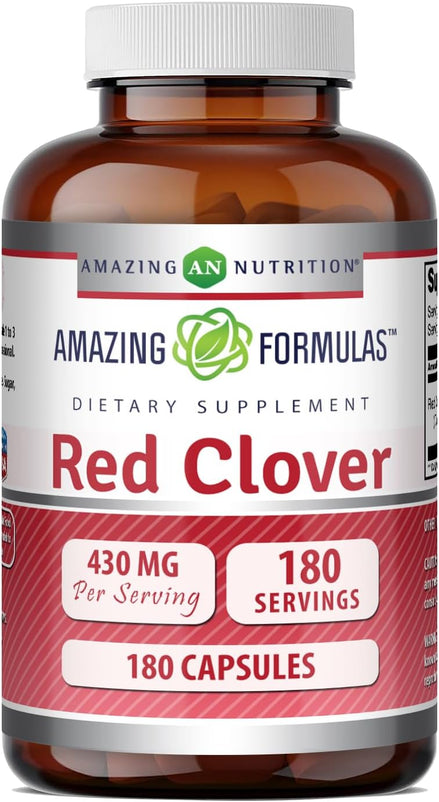 Amazing Formulas Red Clover 430 Mg Supplement | Capsules | Non-GMO | Gluten-Free | Made in USA