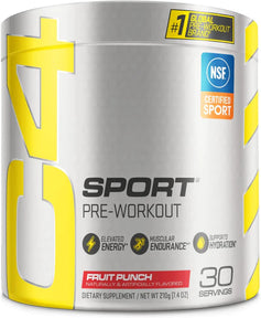 Cellucor C4, - Sport Pre Workout Powder Fruit Punch - NSF Certified for Sport | 30 Servings, Packaging may vary.
