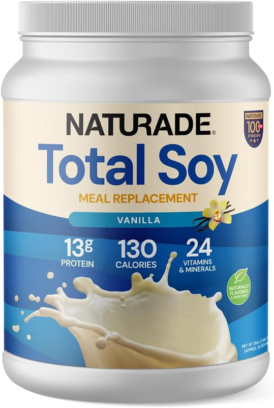 Naturade Total Soy Protein Powder and Meal Replacement Shakes for Weight Loss, Vanilla (30 Servings)