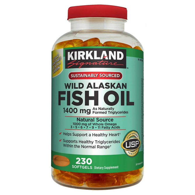 Kirkland Signature Kirkland Signature Wild Alaskan Fish Oil 1400 mg, 230 Softgels