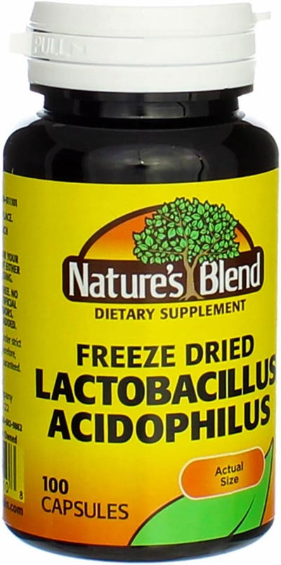 Nature's Blend Acidophilus Lactobacillin - 100 Capsules, Pack of 3