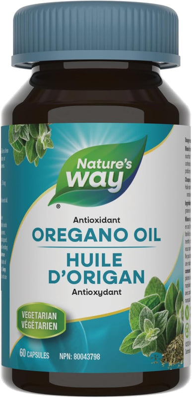 Nature's Way Oregano Oil Capsules – Source of Antioxidants – Standardized 75% Carvacrol – Vegetarian, 2 Month Supply – 60 Capsules