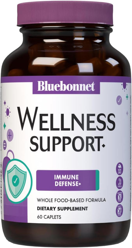 Bluebonnet Nutrition Targeted Choice Wellness Support, Immune Defense Whole Food-Based Formula, Seasonal Support, Soy-Free, Gluten-Free, Kosher, Non-GMO, Dairy-Free, Vegetarian, 60 Caplets, 30 Serving