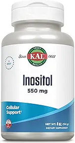 KAL Inositol Powder 550mg, Brain Health, Nervous System & Mood Support Supplement, Cellular Health Support, Enhanced Absorption Formula, Easy to Mix, Approx. 207 Servings, 4oz