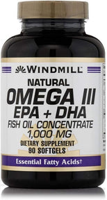 Windmill Natural Vitamins Omega-3 1000mg-90Serv.-90Softgels