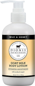 Dionis Goat Milk Hydrating Skincare Cream, Rich & Creamy Daily Moisturizing Milk & Honey Scented Body Lotion For Dry Skin, Made in the USA, Cruelty-Free & Paraben-Free, 8.5 oz Bottle