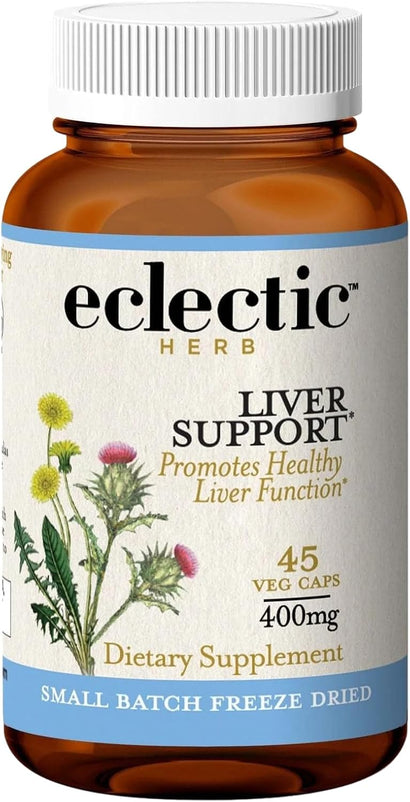 ECLECTIC INSTITUTE Raw Fresh Freeze-Dried Liver Support | Milk Thistle & Dandelion | 45 CT (400 mg)