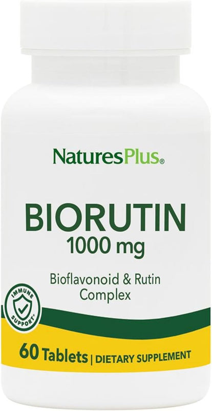 NaturesPlus Biorutin 1000 mg - 60 Tablets - Bioflavonoid & Rutin Complex - Vegetarian, Gluten Free - 60 Servings