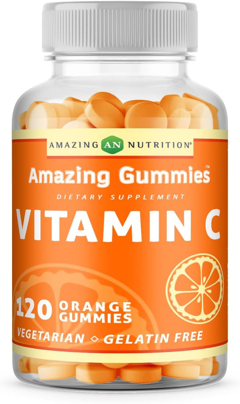 Amazing Nutrition, Amazing Gummies, Vitamin C, Orange, 120 Gummies