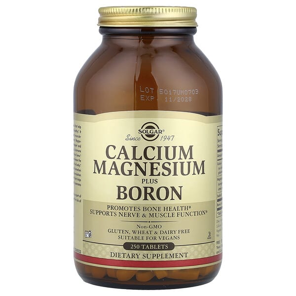 Solgar, Calcium Magnesium Plus Boron, 250 Tablets