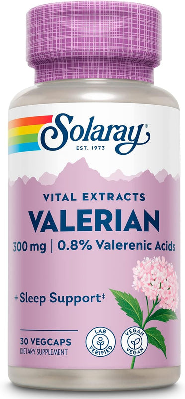 SOLARAY Guaranteed Potency Valerian Root Extract One Daily, Veg Cap (Btl-Plastic) 300mg | 30ct