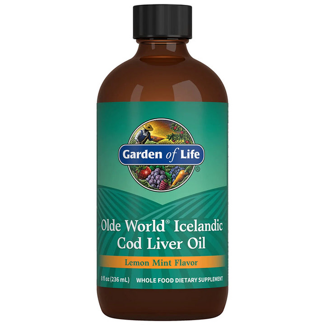 Garden of Life - Olde World Icelandic Cod Liver Oil Lemon mint flavour, 8 fl oz liquid