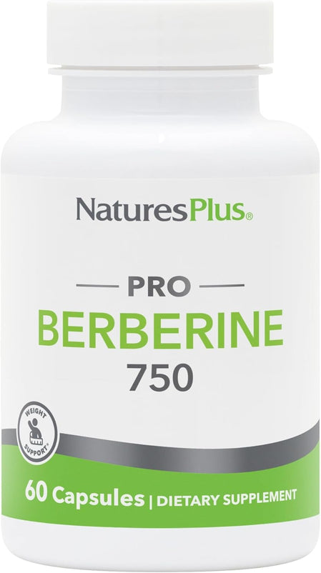 NaturesPlus PRO Berberine 750 mg - 60 Capsules - Supports Healthy Metabolism - Non-GMO, Vegan & Gluten Free - 30 Servings