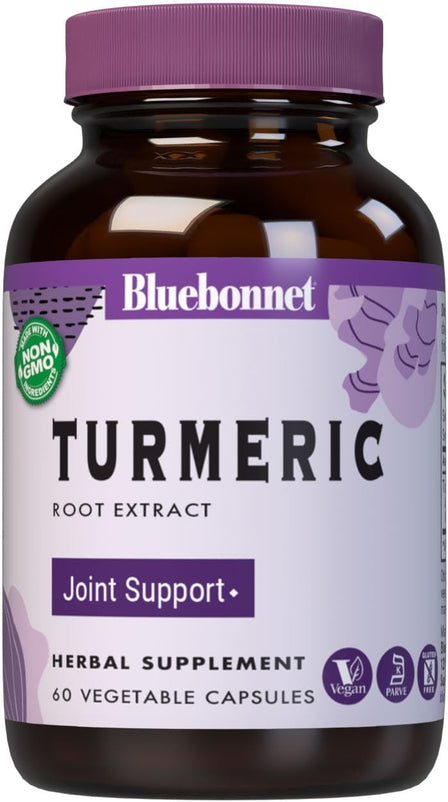 Bluebonnet Turmeric Root Extract Supplement, 60 Count
