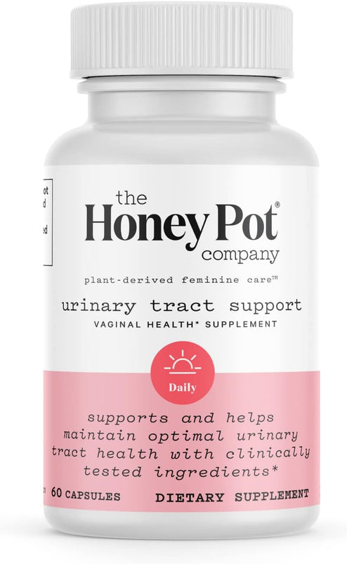 The Honey Pot Company - Urinary Tract Support Vaginal Health Supplement - Made with Science-backed, Herbal ingredients to Support and Maintain Optimal Urinary Tract Health - 60 Capsules