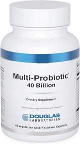 Douglas Laboratories Multi-Probiotic 40 Billion | Provides Probiotics and Prebiotics to Support Gut Microflora and Immunity* | 60 Vegetarian Acid-Resistant Capsules