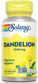 Solaray Dandelion Root | Healthy Liver, Kidney, Digestion & Water Balance Support | Non-GMO, Vegan, 100 VegCaps, 50 Serv