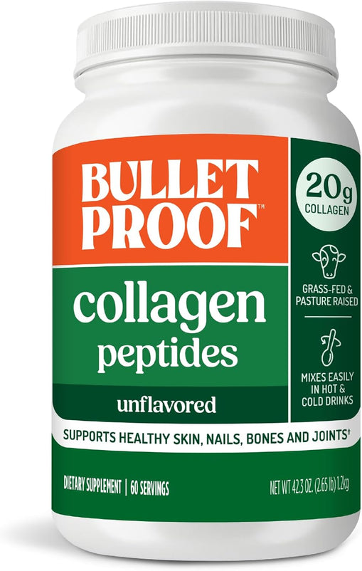 Bulletproof Unflavored Collagen Peptides Powder, 42.3 Ounces, Grass-Fed Collagen Protein and Amino Acids for Skin, Bones and Joints