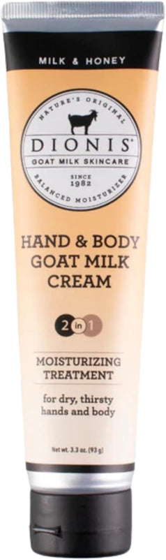 Dionis Goat Milk Hand & Body Cream Milk & Honey 3.3oz
