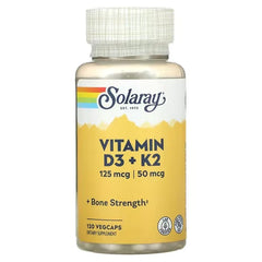 Solaray Vitamin D3 + K2, 120 VegCaps, solaray vitamin d3 + k2