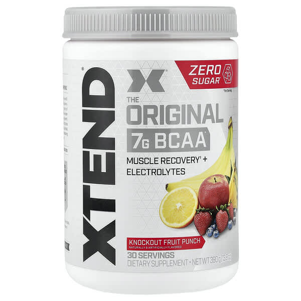 XTEND, 7G BCAA, Knockout Fruit Punch, 13.8 oz (390 g)